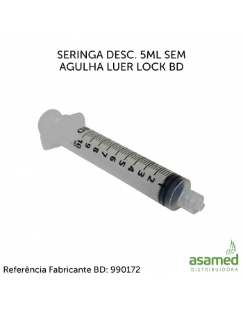SERINGA DESC. 10ML SEM AGULHA LUER LOCK BD
