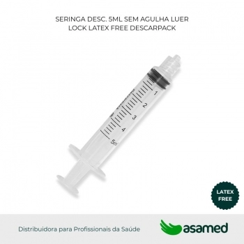 SERINGA DESC. 5ML SEM AGULHA LUER LOCK LATEX FREE DESCARPACK