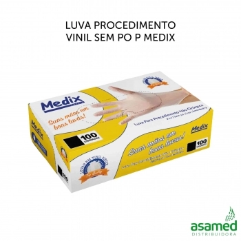 LUVA PROCEDIMENTO VINIL SEM PO P MEDIX