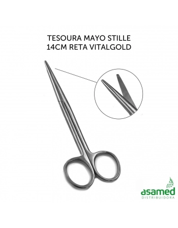 TESOURA MAYO STILLE 14CM RETA VITALGOLD