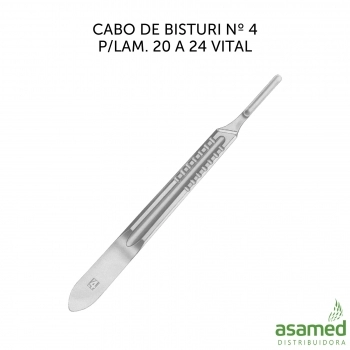 CABO DE BISTURI Nº 4 P/LAM. 20 A 24 VITAL