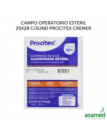 CAMPO OPERATORIO ESTERIL 25X28 C/5UND PROCITEX CREMER