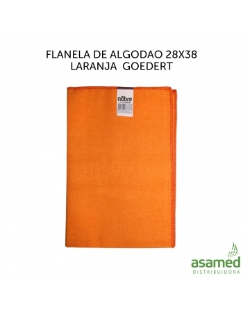 FLANELA DE ALGODAO 28X38 LARANJA GOEDERT