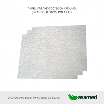 PAPEL CREPADO 30X30CM C/10UND. (BRANCO) (F08295) POLAR FIX