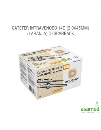 CATETER INTRAVENOSO 14G (2,0X45MM)(LARANJA) DESCARPACK