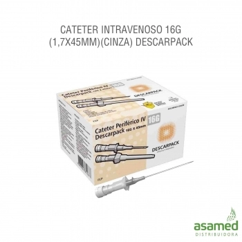 CATETER INTRAVENOSO 16G (1,7X45MM)(CINZA) DESCARPACK