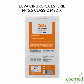 LUVA CIRURGICA ESTERIL Nº 6,5 CLASSIC MEDIX