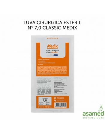 LUVA CIRURGICA ESTERIL Nº 7,0 CLASSIC MEDIX