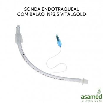 SONDA ENDOTRAQUEAL COM BALAO Nº3,5 VITALGOLD