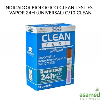 INDICADOR BIOLOGICO CLEAN TEST EST. VAPOR 24H (UNIVERSAL) C/10 CLEAN