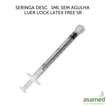 SERINGA DESC. 1ML SEM AGULHA LUER LOCK LATEX FREE SR