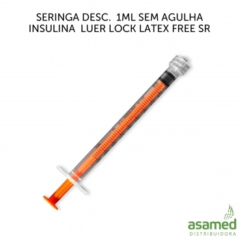 SERINGA DESC. 1ML SEM AGULHA LUER LOCK LATEX FREE SR