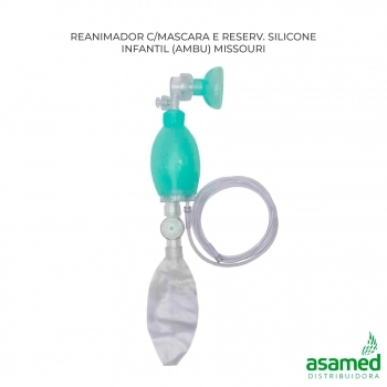 REANIMADOR C/MASCARA E RESERV. SILICONE INFANTIL (AMBU) MISSOURI