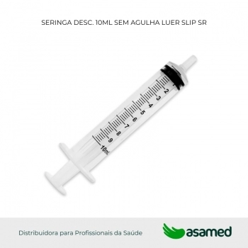SERINGA DESC. 10ML SEM AGULHA LUER SLIP SR