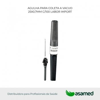 AGULHA PARA COLETA A VACUO 25X0,7MM C/100 LABOR IMPORT