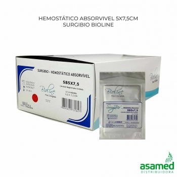 HEMOSTÁTICO ABSORVIVEL 5X7,5CM SURGIBIO BIOLINE