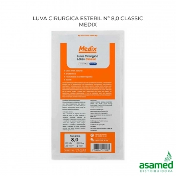 LUVA CIRURGICA ESTERIL Nº 8,0 CLASSIC MEDIX