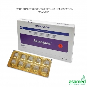HEMOSPON C/ 10 CUBOS 1,0X1,0X1,0CM (ESPONJA HEMOSTATICA) MAQUIRA