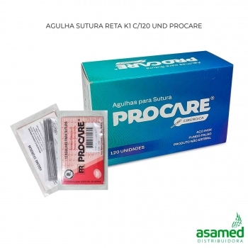 AGULHA SUTURA RETA K1 C/120UND PROCARE