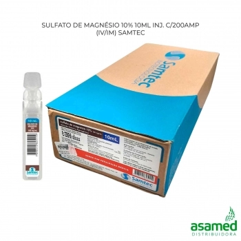 SULFATO DE MAGNESIO 10% 10ML INJ. C/200AMP (IV/IM) SAMTEC