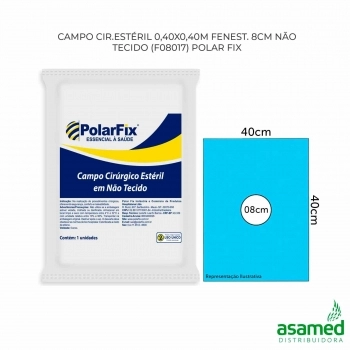 CAMPO CIR.ESTERIL 0,40X0,40M FENEST. 8CM NAO TECIDO (F08017) POLAR FIX
