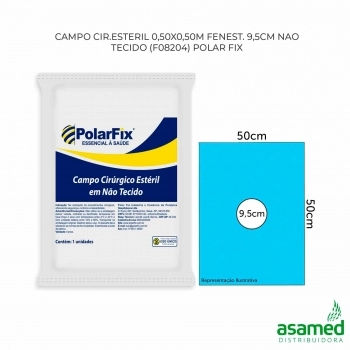 CAMPO CIR.ESTERIL 0,50X0,50M FENEST. 9,5CM NAO TECIDO (F08204) POLAR FIX