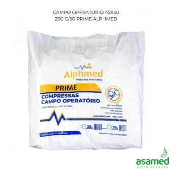 CAMPO OPERATORIO 45X50 25G C/50 PRIME ALPHMED