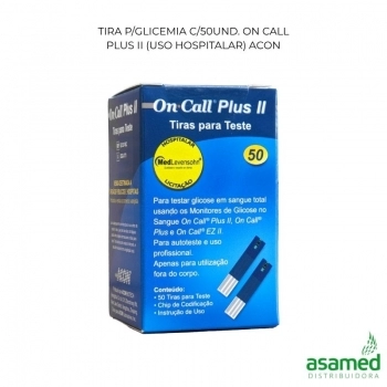 TIRA P/GLICEMIA C/50UND. ON CALL PLUS II (USO HOSPITALAR) ACON