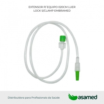 EXTENSOR P/ EQUIPO 020CM LUER LOCK S/CLAMP EMBRAMED