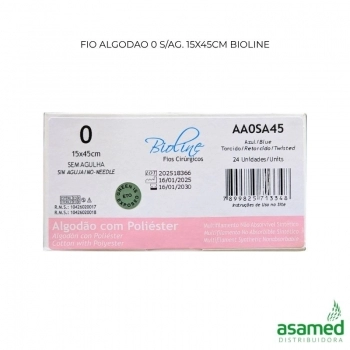 FIO ALGODAO 0 S/AG. 15X45CM BIOLINE