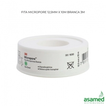 FITA MICROPORE 12,5MM X 10M BRANCA 3M