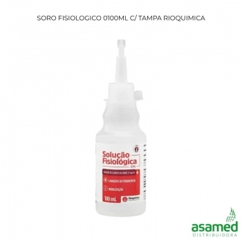 SORO FISIOLOGICO 0100ML C/ TAMPA RIOQUIMICA