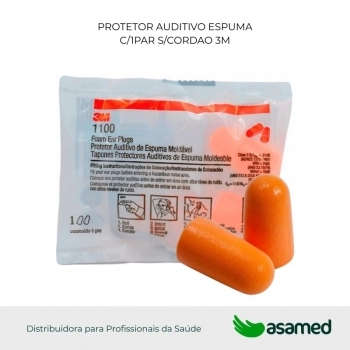 PROTETOR AUDITIVO ESPUMA C/1PAR S/CORDAO 3M