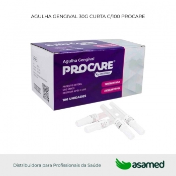 AGULHA GENGIVAL 30G CURTA C/100 PROCARE