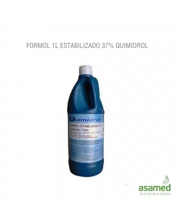 FORMOL 1L ESTABILIZADO 37% (PROIBIDO A VENDA P/ FCIAS) QUIMIDROL