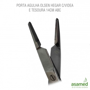 PORTA AGULHA OLSEN HEGAR C/VIDEA E TESOURA 14CM ABC