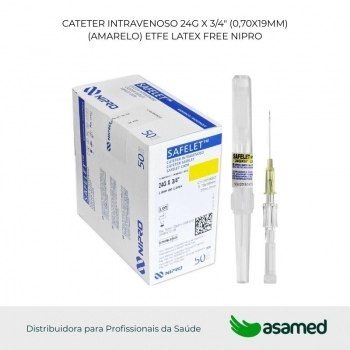 CATETER INTRAVENOSO 24G X 3/4" (0,70X19MM)(AMARELO) NIPRO