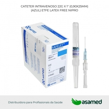 CATETER INTRAVENOSO 22G X 1" (0,90X25MM)(AZUL) NIPRO