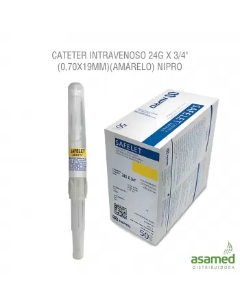 CATETER INTRAVENOSO 24G X 3/4" (0,70X19MM)(AMARELO) NIPRO