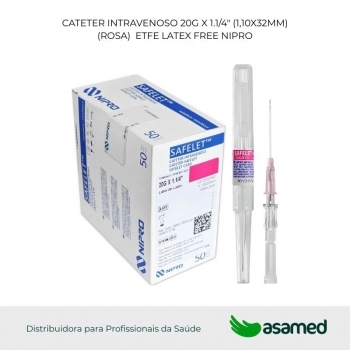 CATETER INTRAVENOSO 20G X 1.1/4\" (1,10X32MM)(ROSA) NIPRO