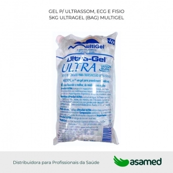 GEL P/ ULTRASSOM, ECG E FISIO 5KG ULTRAGEL (BAG) MULTIGEL