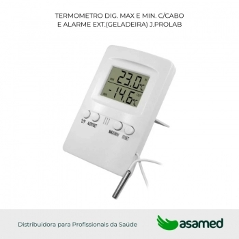TERMOMETRO DIG. MAX E MIN. C/CABO E ALARME EXT.(GELADEIRA) J.PROLAB