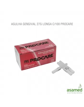 AGULHA GENGIVAL 27G LONGA C/100 PROCARE