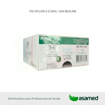 FIO NYLON 2-0 S/AG. 150CM BIOLINE