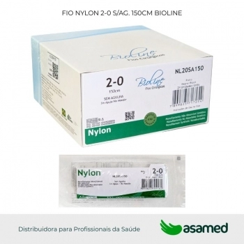 FIO NYLON 2-0 S/AG. 150CM BIOLINE