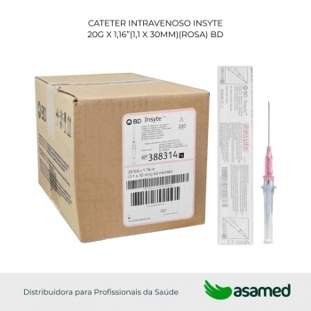 CATETER INTRAVENOSO INSYTE 20G X 1,16”(1,1 X 30MM)(ROSA) BD