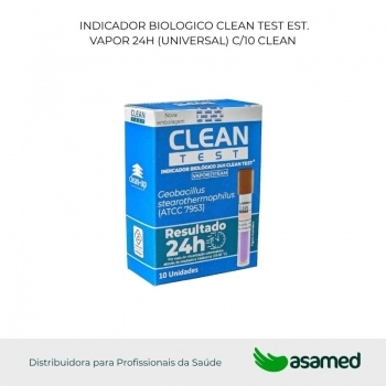 INDICADOR BIOLOGICO CLEAN TEST EST. VAPOR 24H (UNIVERSAL) C/10 CLEAN