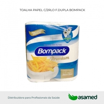 TOALHA PAPEL C/2RLO F.DUPLA BOMPACK