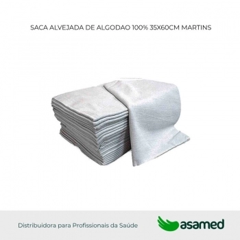 SACA ALVEJADA DE ALGODAO 100% 35X60CM MARTINS