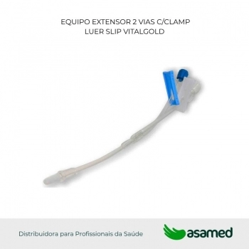 EQUIPO EXTENSOR 2 VIAS C/CLAMP LUER SLIP VITALGOLD